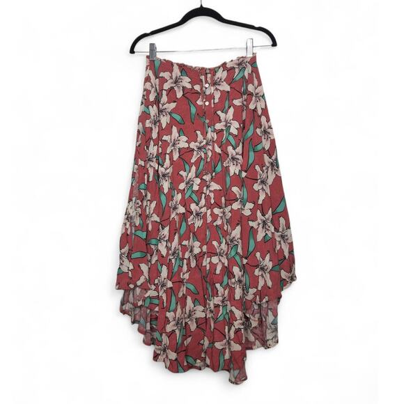 O'Neill Dresses & Skirts - y2k O'Neill Floral Boho Surf Skate Skirt Beach Coastal S Rayon Hawaiian Hawaii